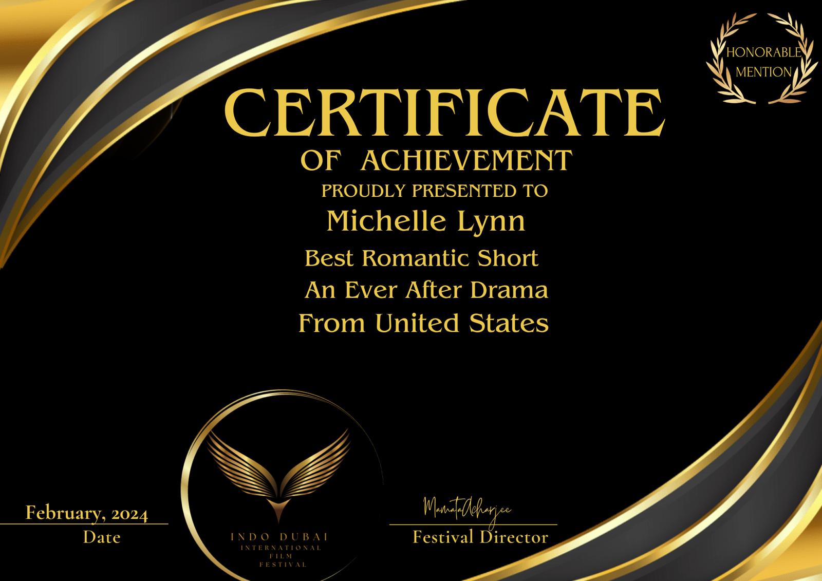 certificate of achievement